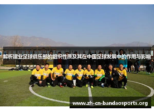 解析建业足球俱乐部的组织性质及其在中国足球发展中的作用与影响